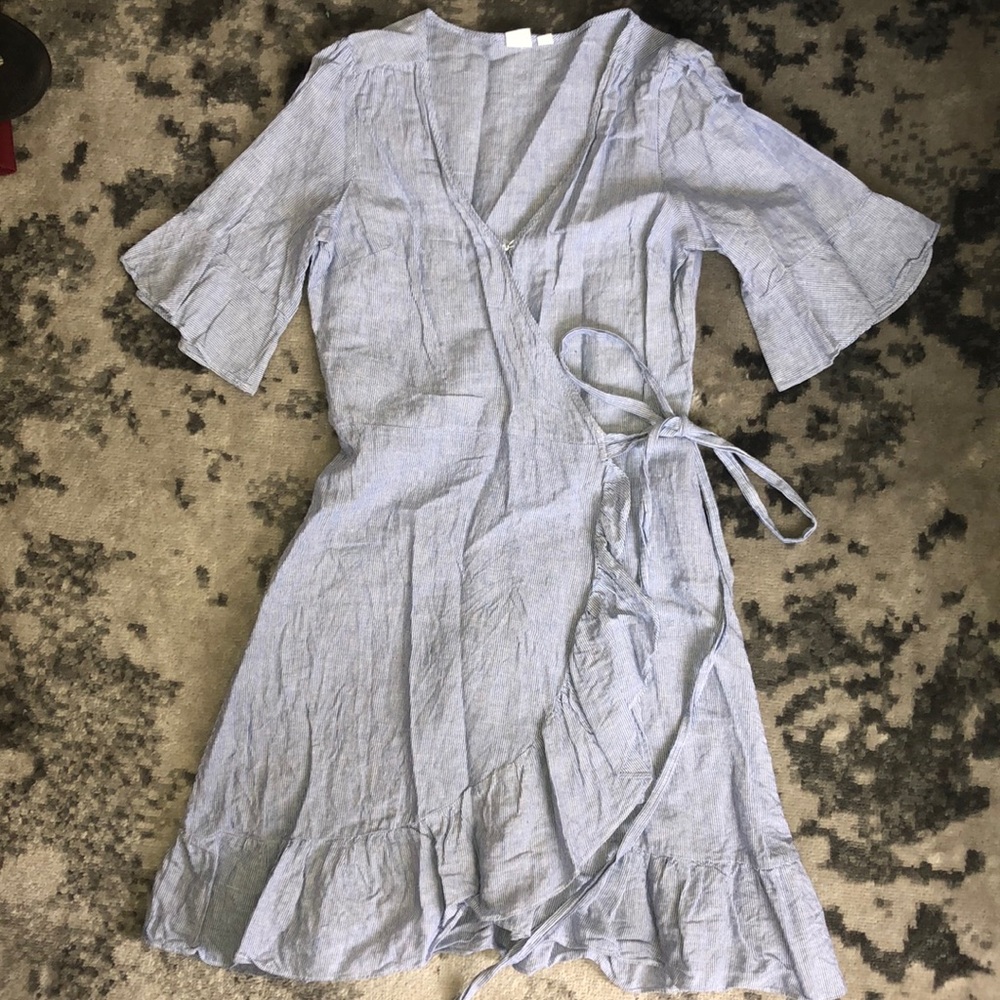 GAP Blue/White Linen Sundress